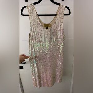 NWT Nicole Miller Holographic Sequin Dress, M